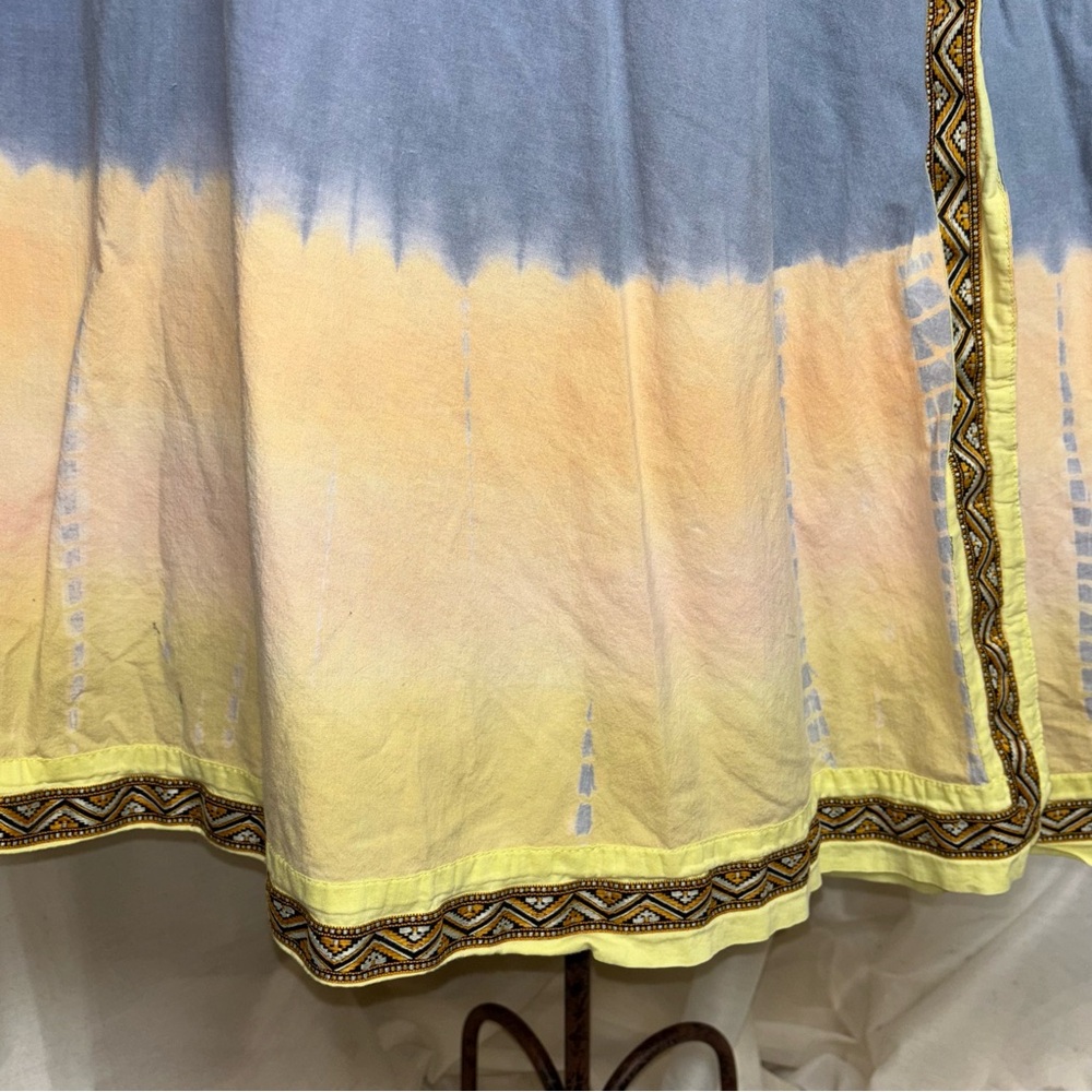 Soft Surroundings Bohemian Tie Dye Faux Wrap Full Skirt - Picture 3 of 10